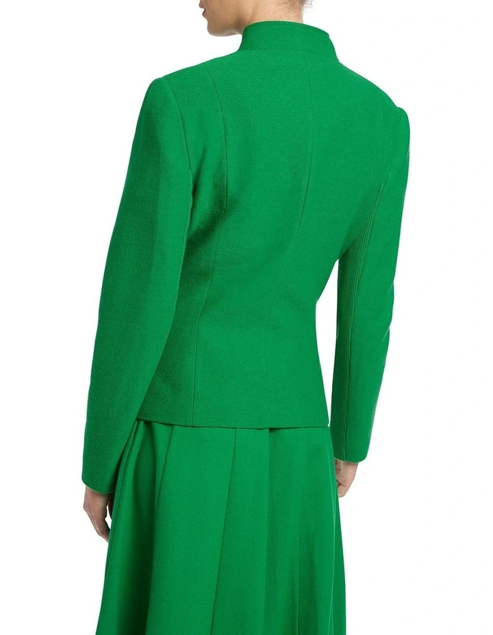 Kaitlyn Felted Wool Jacket in Green image 4