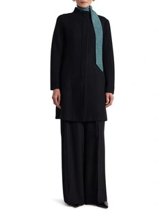 Madison Felted Wool Coat in Black