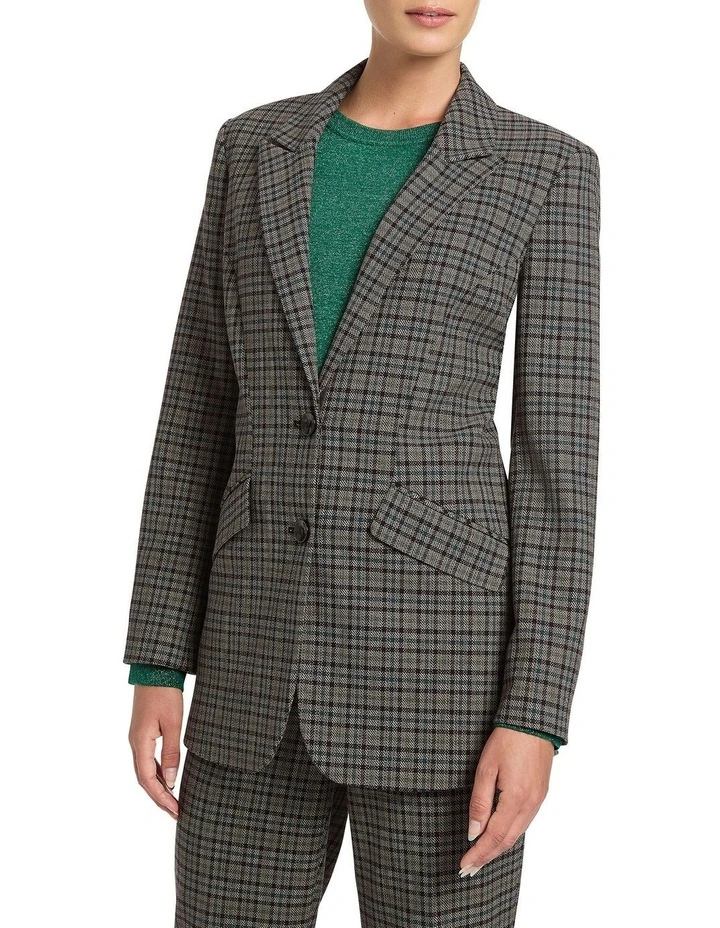Kyre Check Blazer in Grey Multi image 1