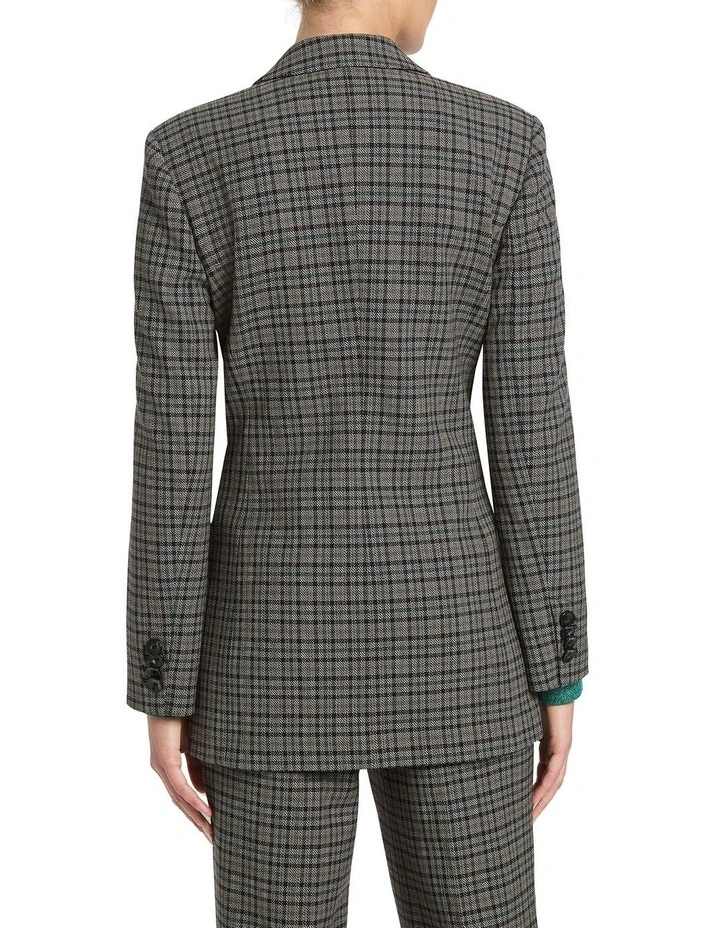 Kyre Check Blazer in Grey Multi image 4