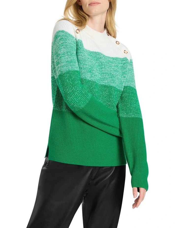 Finley Merino Ombre Knit in Green image 1