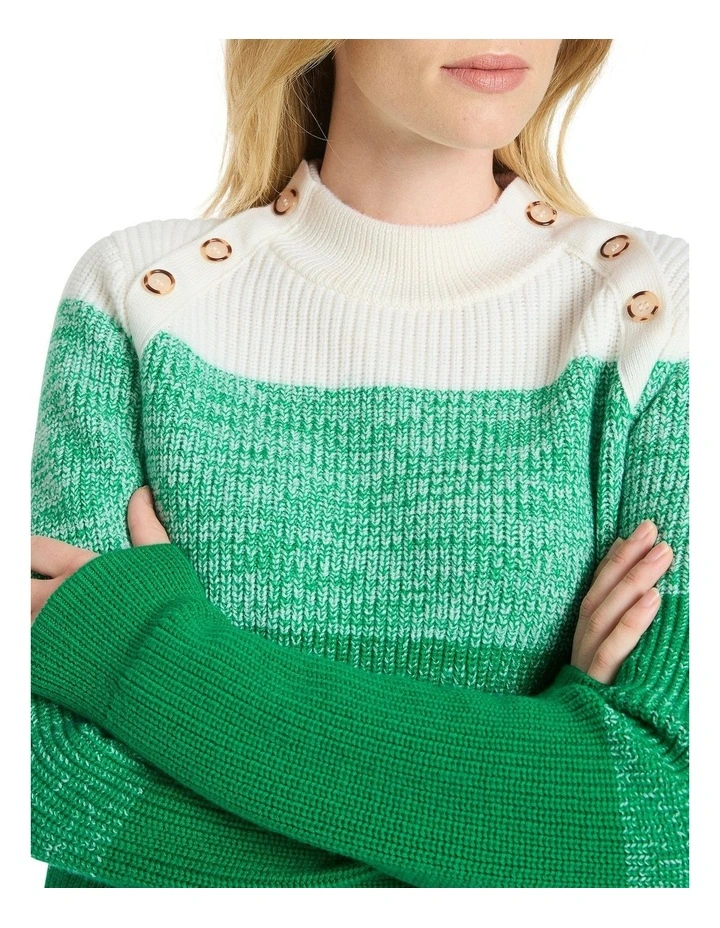 Finley Merino Ombre Knit in Green image 3