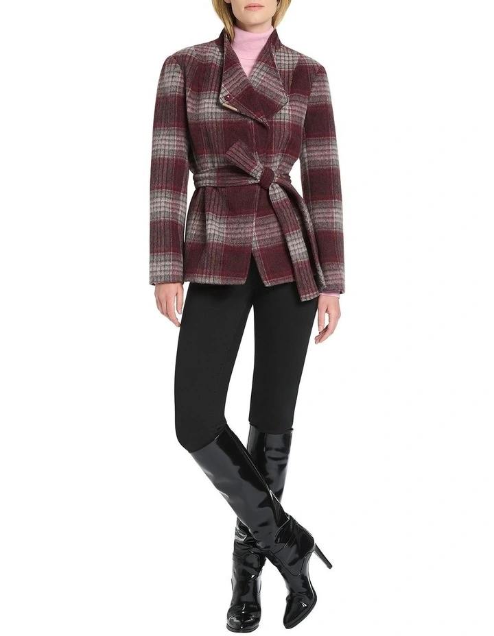 Ante Check Wool Jacket in Multi image 2