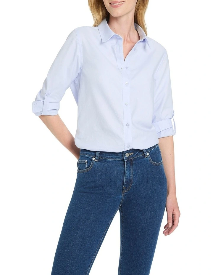 Marie Oxford Shirt in Blue image 3