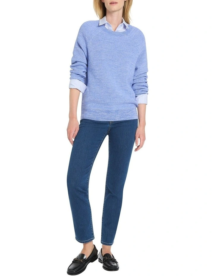 Svea Raglan Knit in Blue image 2