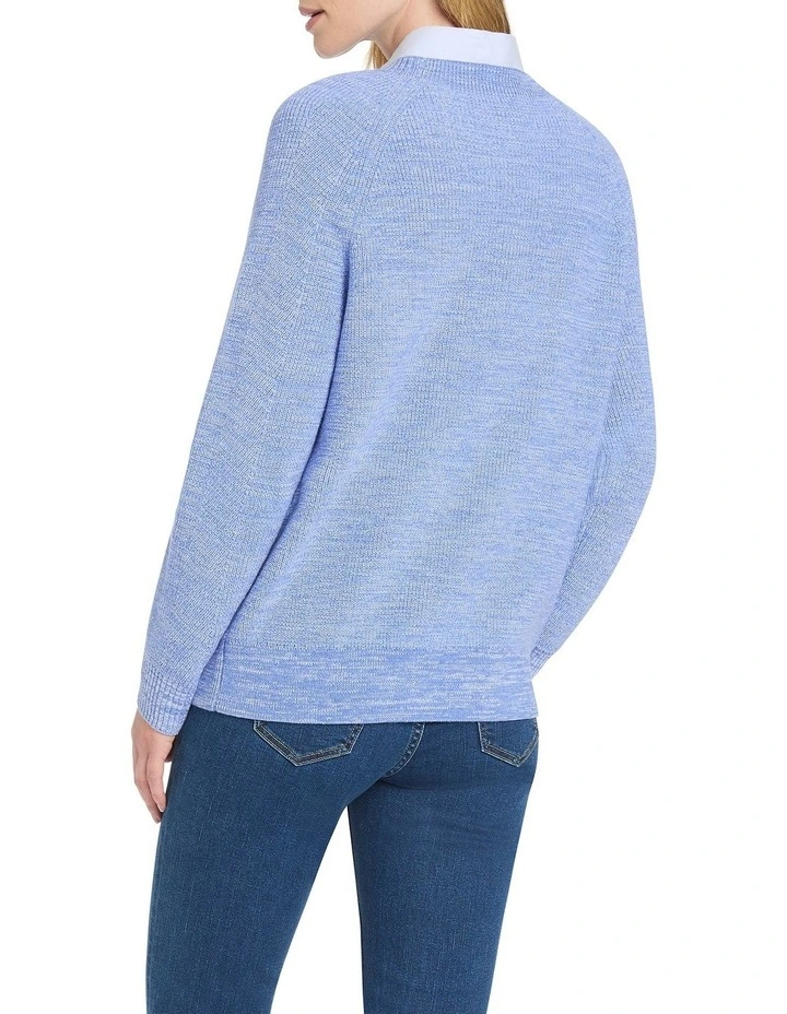 Svea Raglan Knit in Blue image 4
