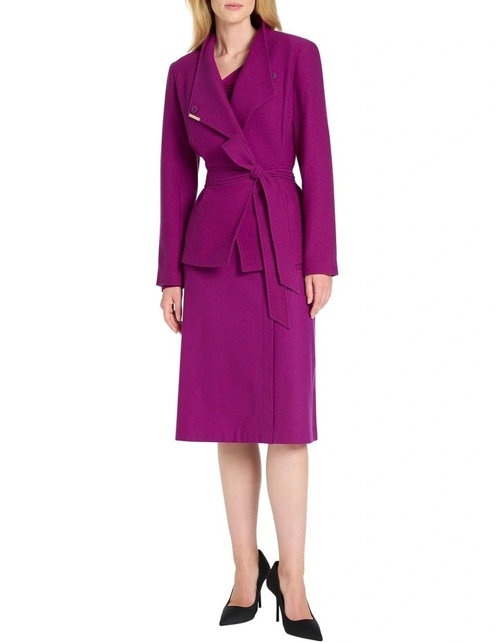 Lea Felted Wool Jacket in Plum image 2