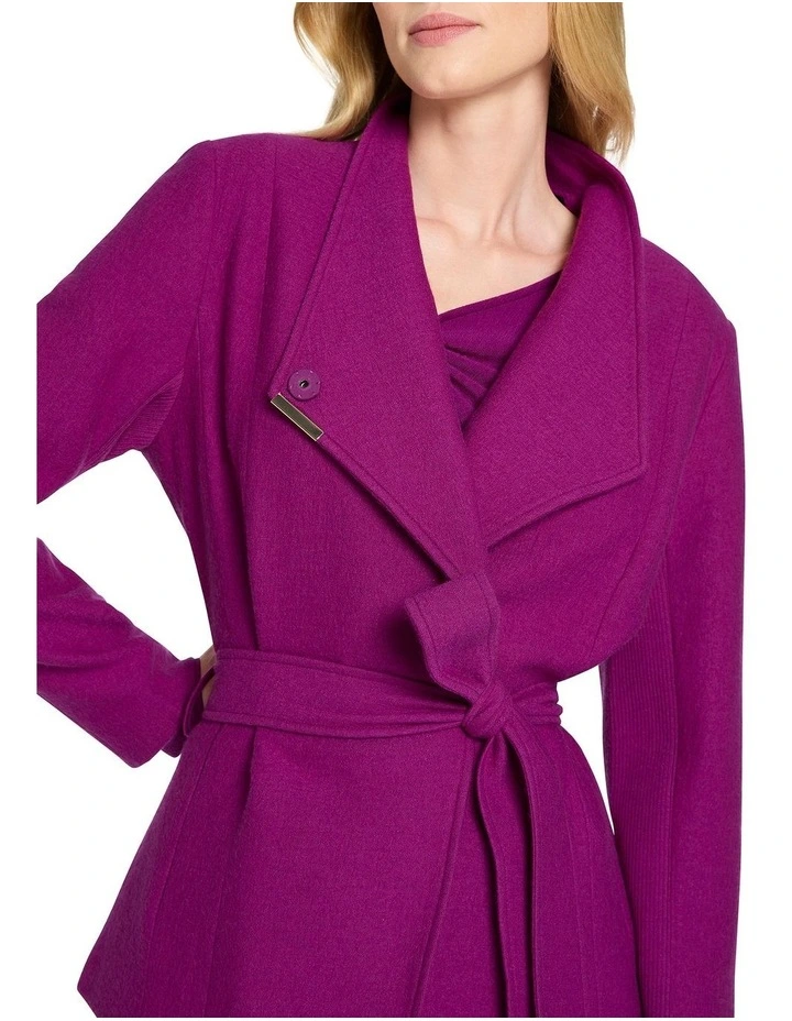 Lea Felted Wool Jacket in Plum image 3