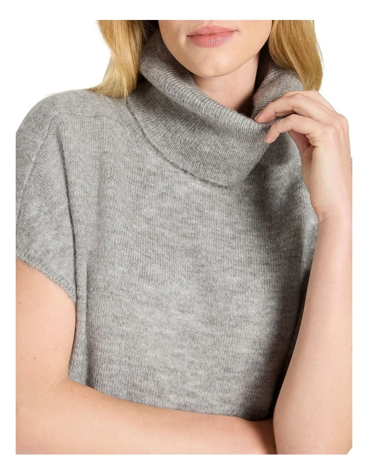 Cortese Roll Neck Knit in Grey Marle image 3