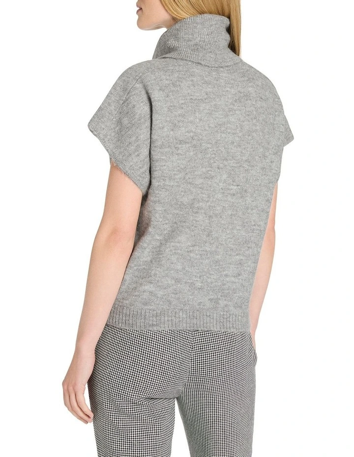 Cortese Roll Neck Knit in Grey Marle image 4