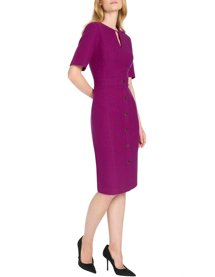 Xena Felted Wool Dress in Plum image 2