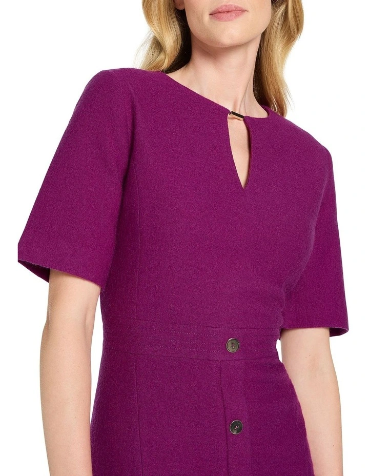 Xena Felted Wool Dress in Plum image 3