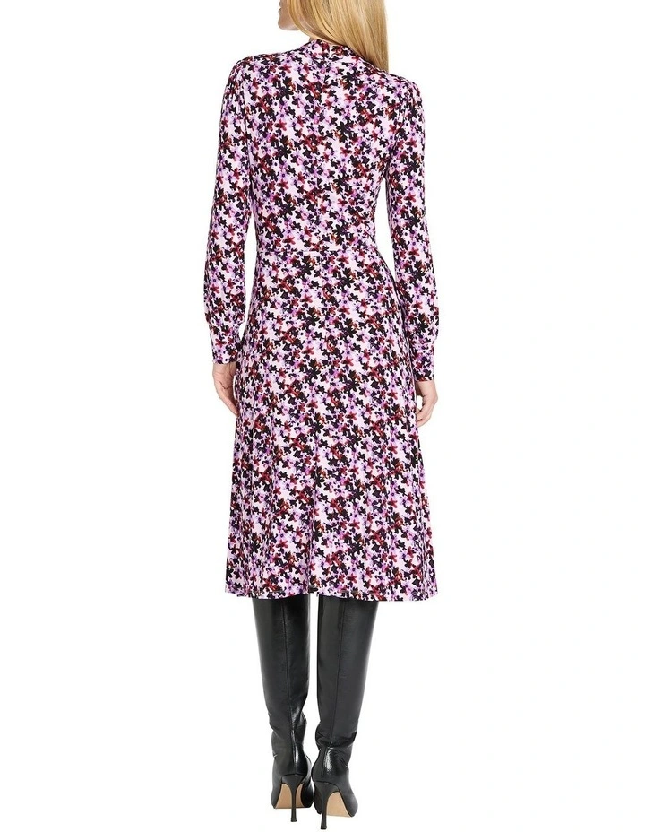 Fabienne Jersey Dress in Peony Multi image 4