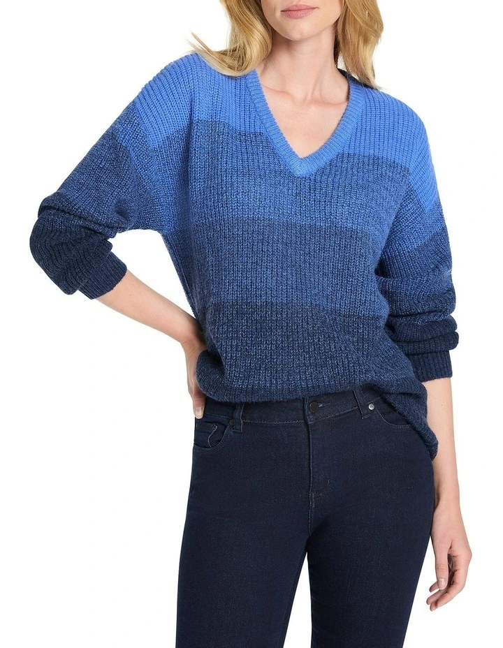 Roan Ombre Knit in BlueMulti image 3