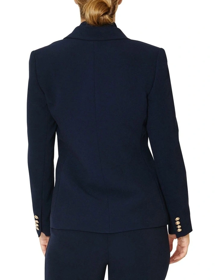 Vanessa Double-Breasted Jacket in Navy Blue image 5