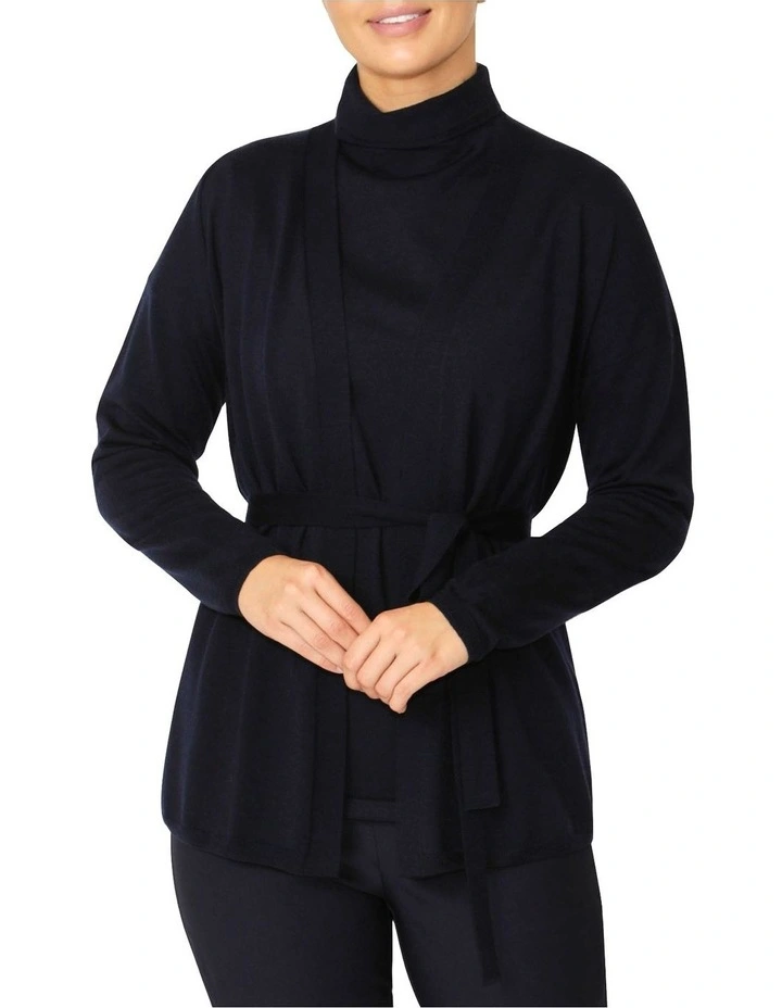 Blair Turtleneck Sweater in Dark Navy image 3