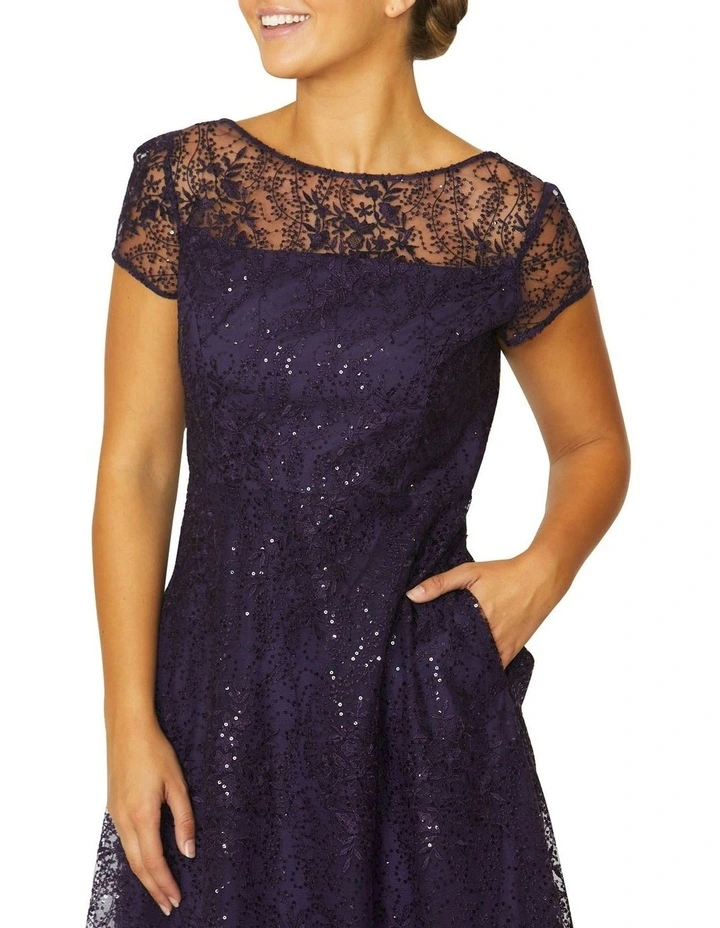 Stellar A-Line Dress in Aubergine image 3