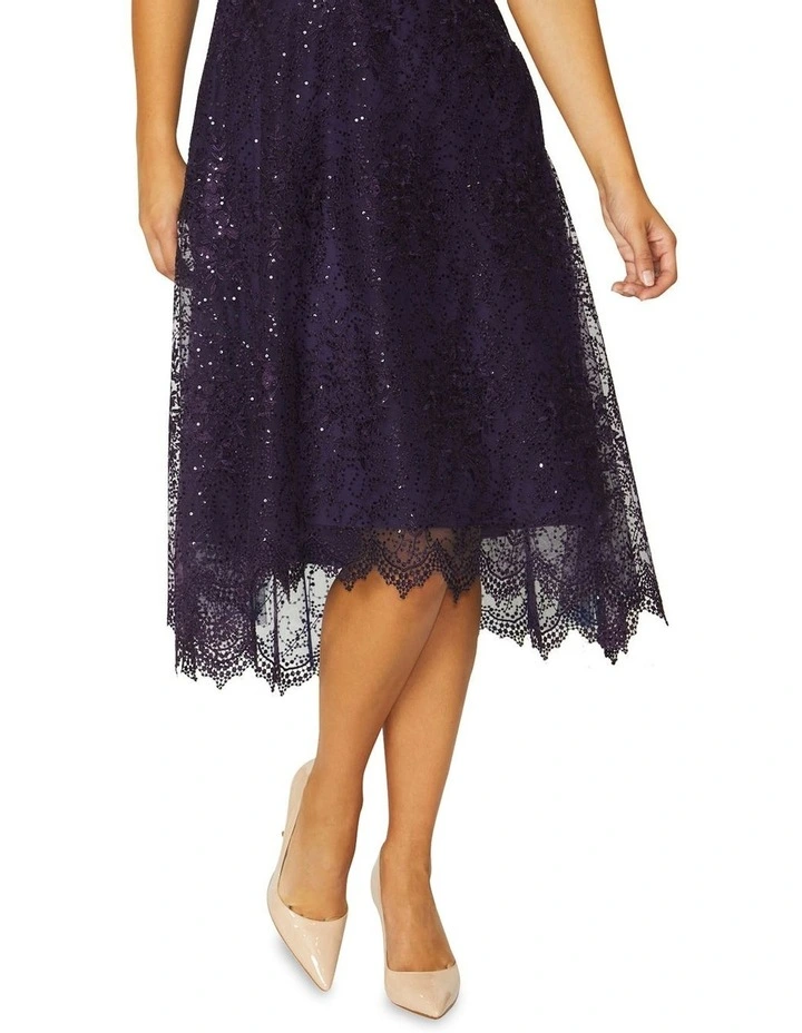 Stellar A-Line Dress in Aubergine image 4