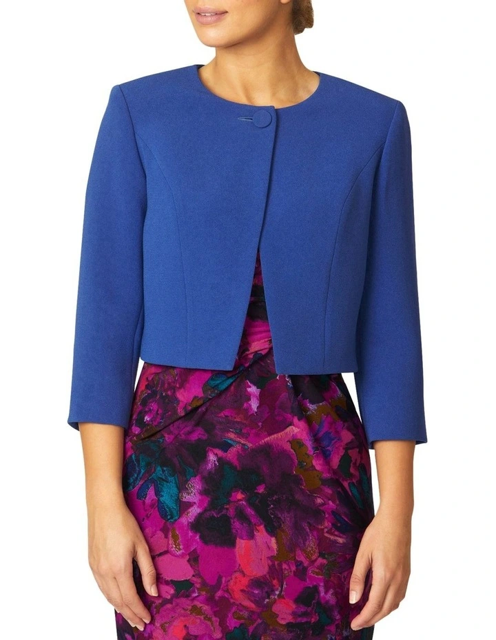 Jackie Cobalt Single Button Jacket in Cobalt image 1