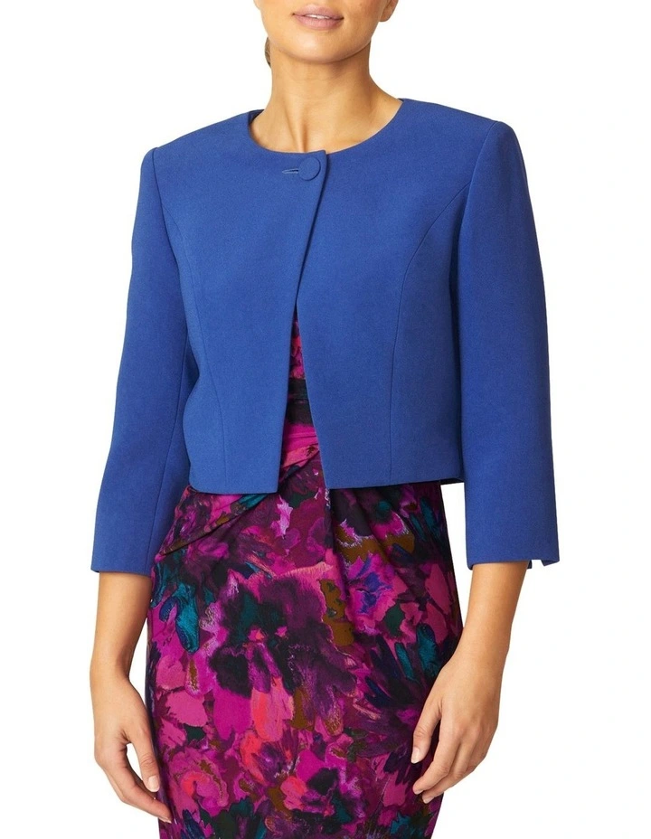Jackie Cobalt Single Button Jacket in Cobalt image 2
