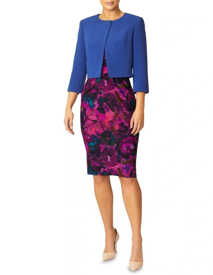 Jackie Cobalt Single Button Jacket in Cobalt image 4