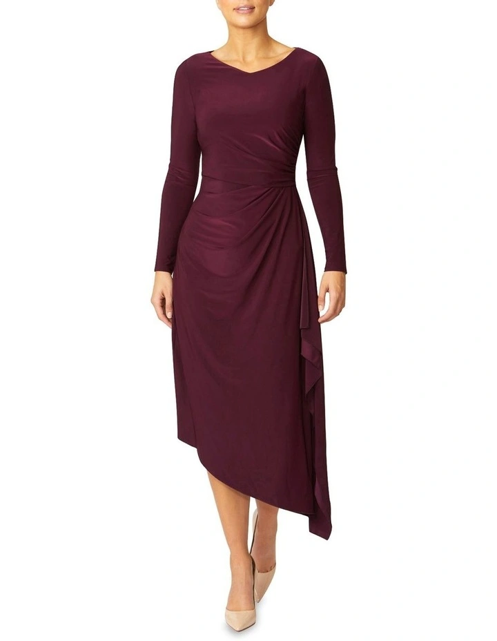 Nora Jersey Dress in Cherry image 1