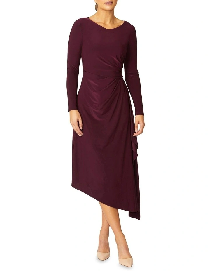 Nora Jersey Dress in Cherry image 2