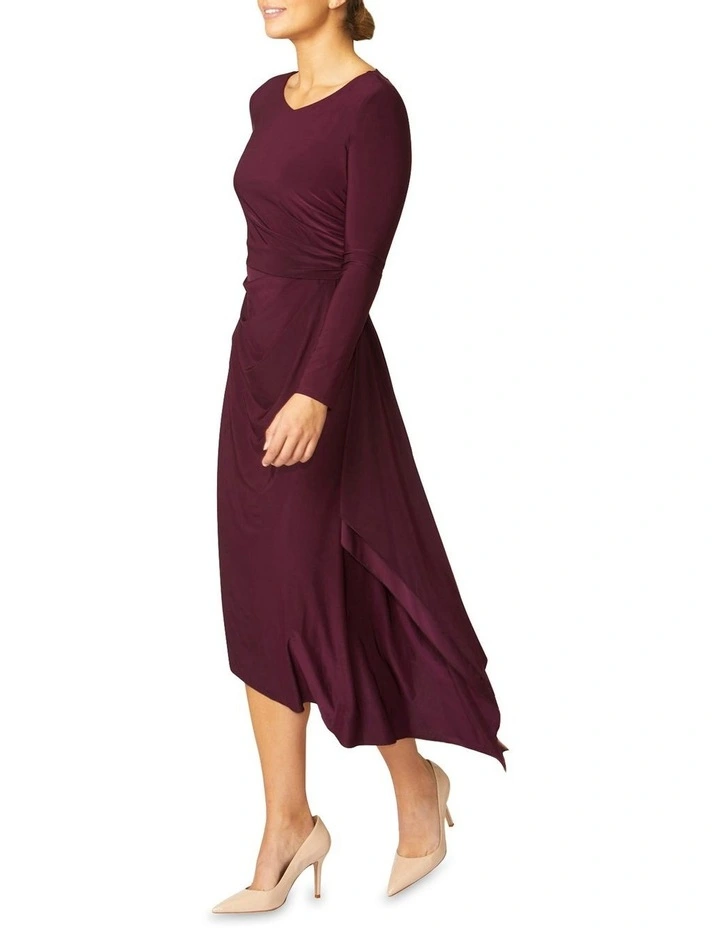 Nora Jersey Dress in Cherry image 3