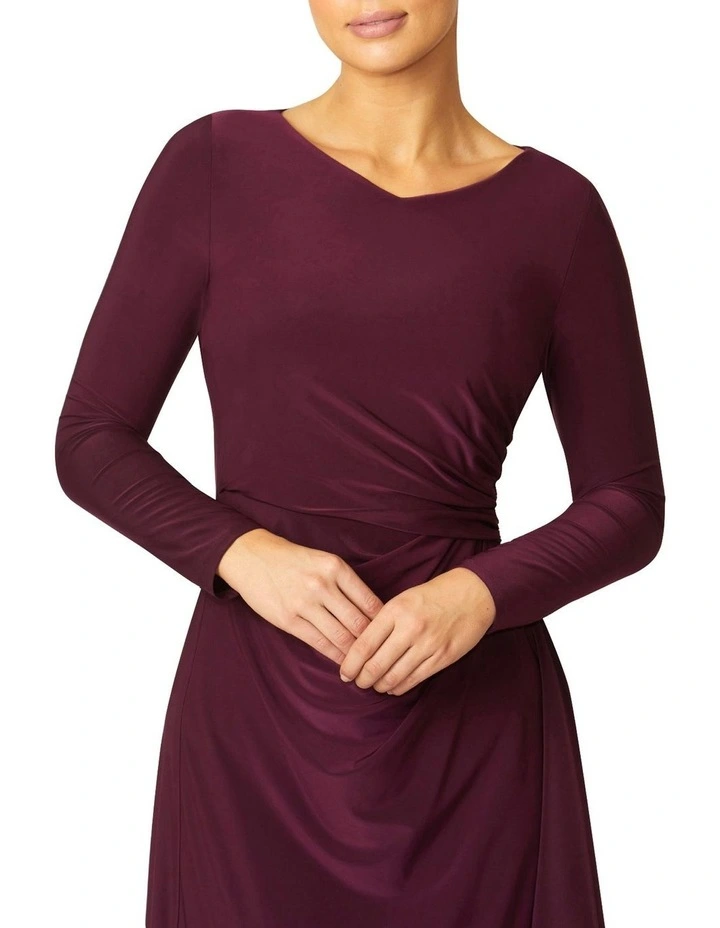 Nora Jersey Dress in Cherry image 4