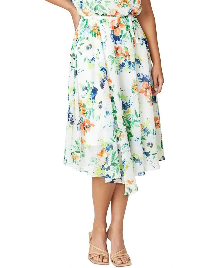 Monique Chiffon Dress in White image 4