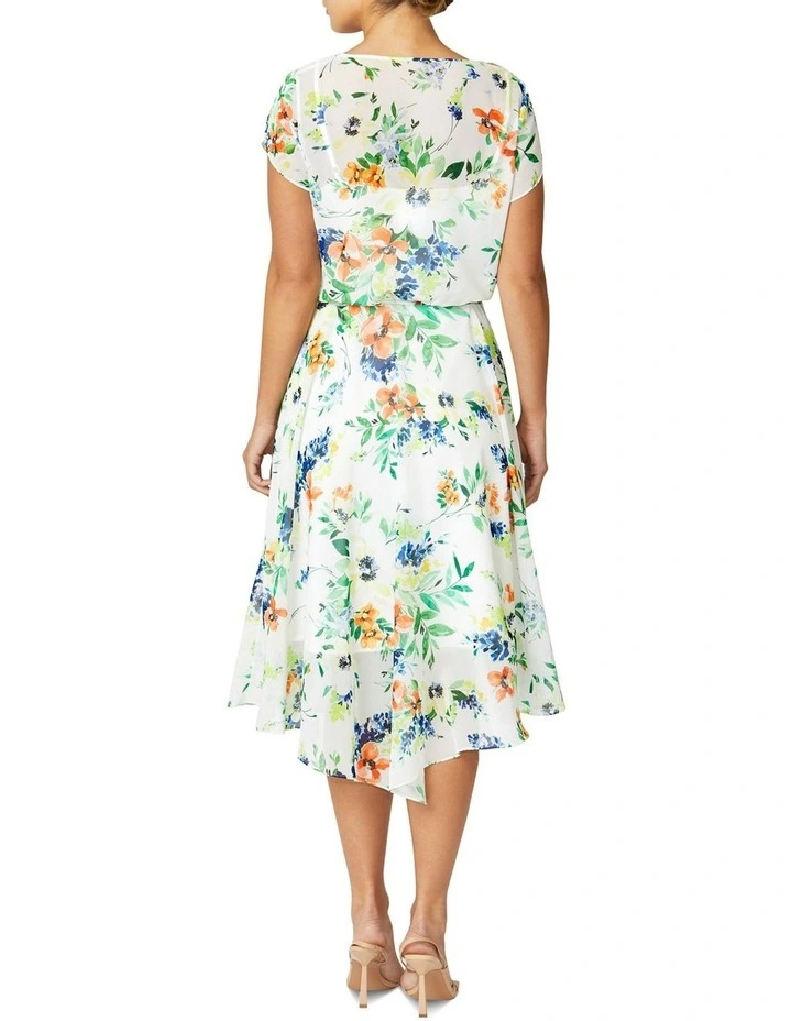 Monique Chiffon Dress in White image 5