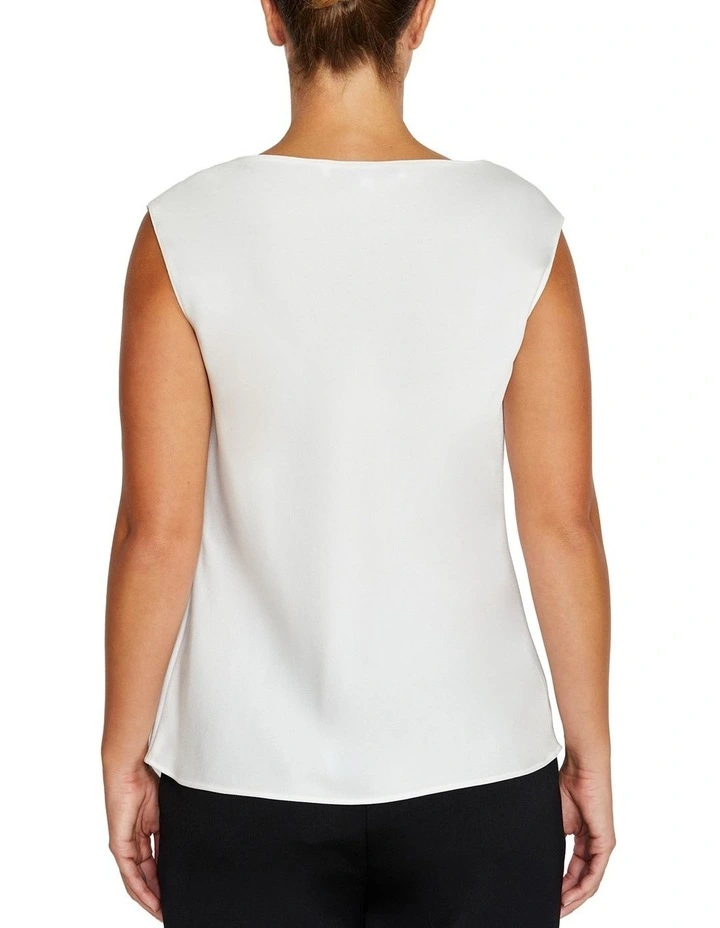 Harmony Ivory Cowl Neck Top in Ivory image 2