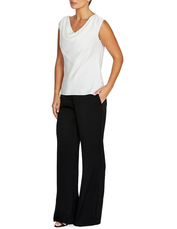 Harmony Ivory Cowl Neck Top in Ivory image 4