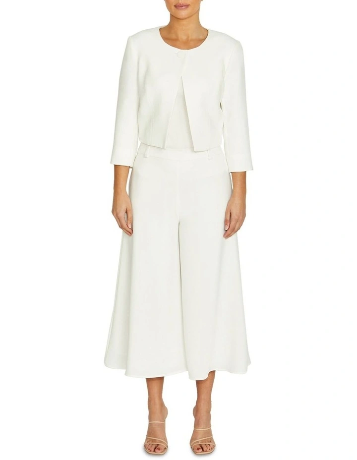 Jackie Ivory Single Button Jacket in Ivory image 4