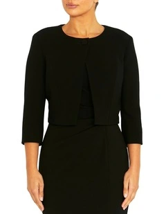 Jackie Black Single Button Jacket in Black