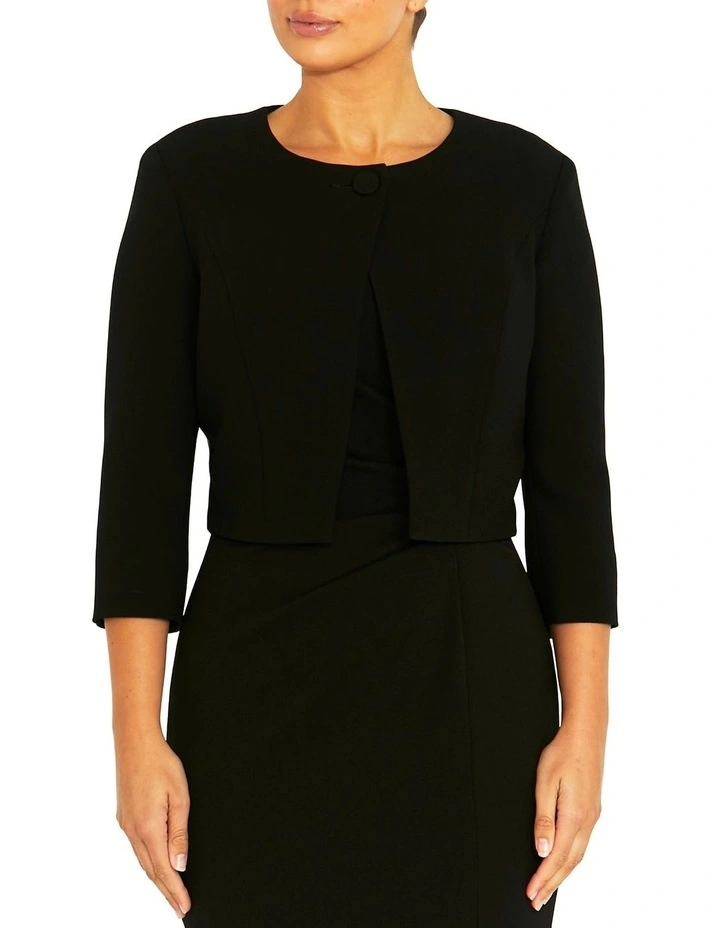 Jackie Black Single Button Jacket in Black image 1