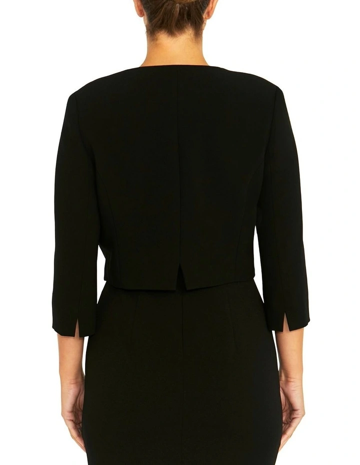 Jackie Black Single Button Jacket in Black image 2
