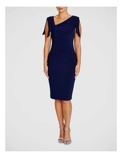Hebe Jersey Dress in Navy
