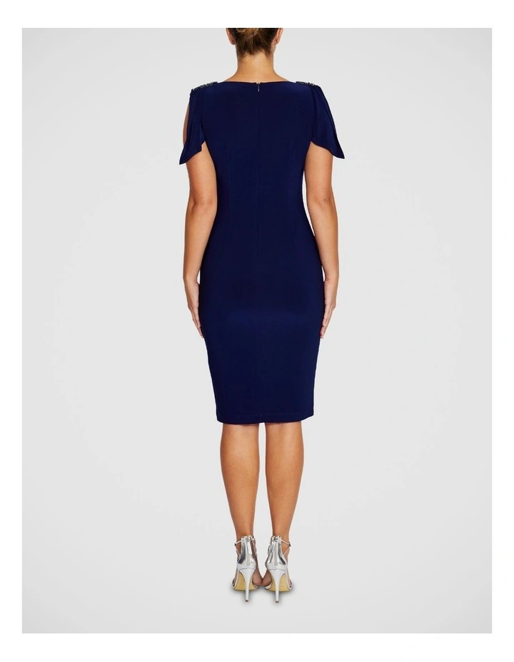 Hebe Jersey Dress in Navy image 2