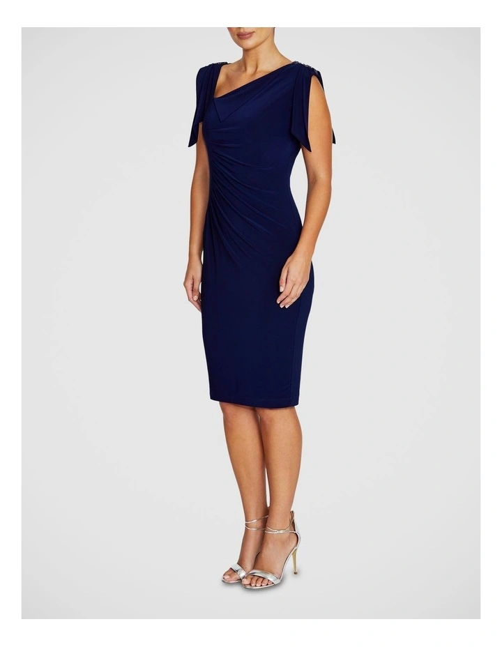 Hebe Jersey Dress in Navy image 3