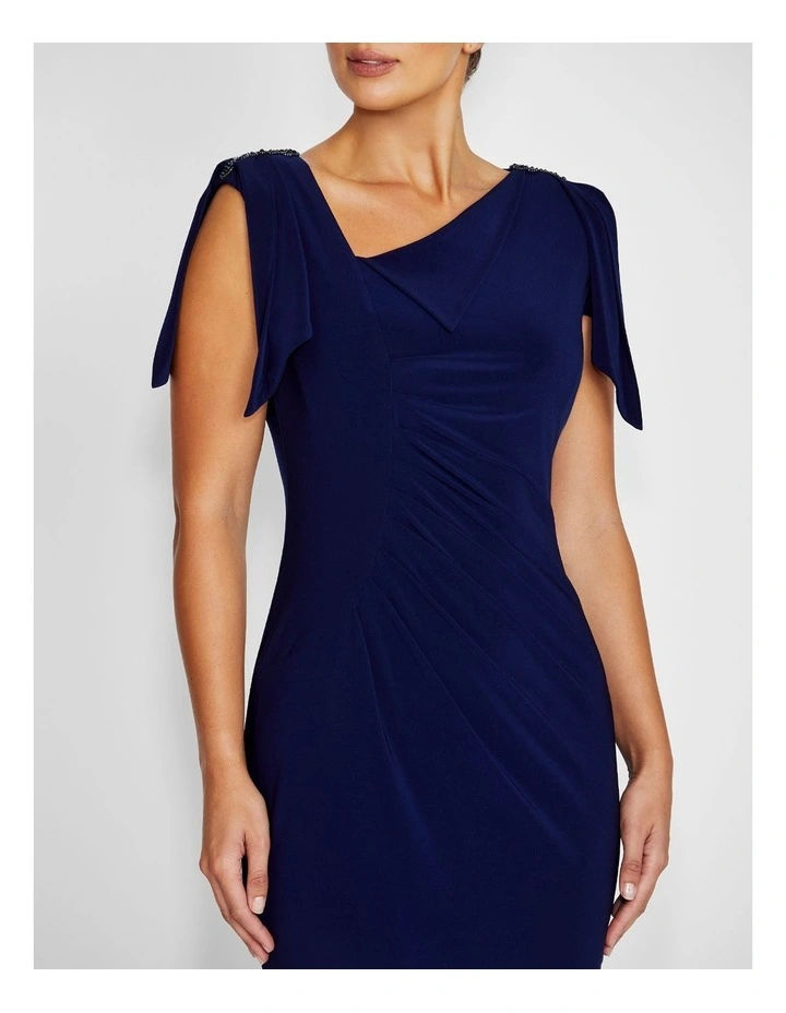 Hebe Jersey Dress in Navy image 4