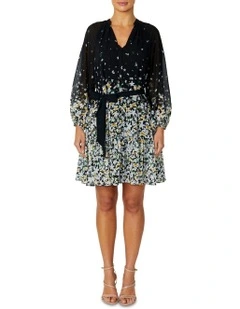 Samara Chiffon Dress in Black