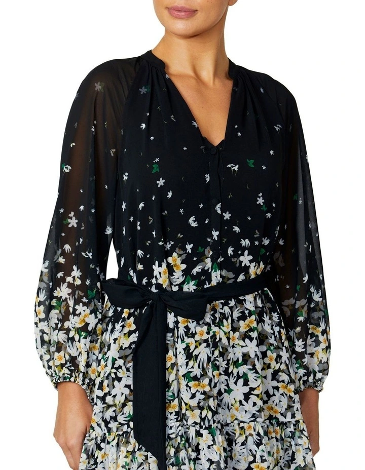 Samara Chiffon Dress in Black image 4