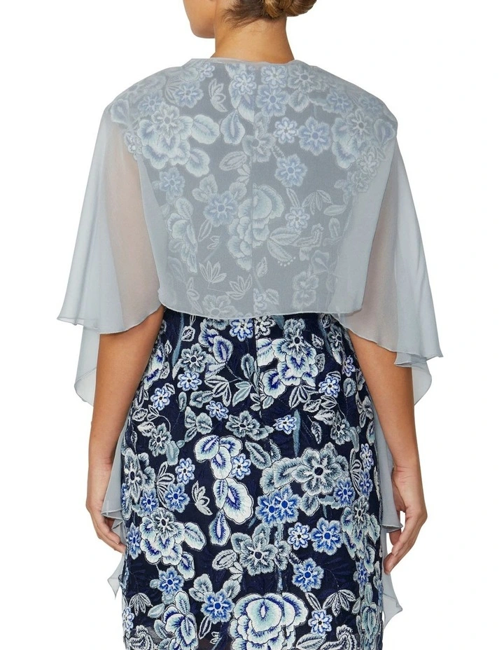 Silk Shrug in Blue image 2