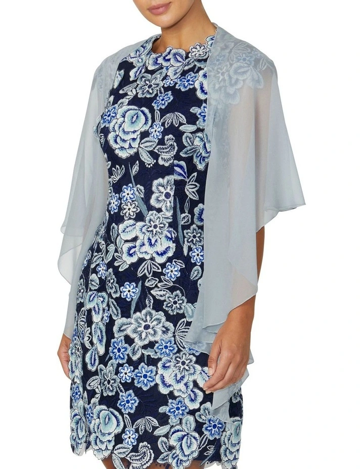 Silk Shrug in Blue image 3