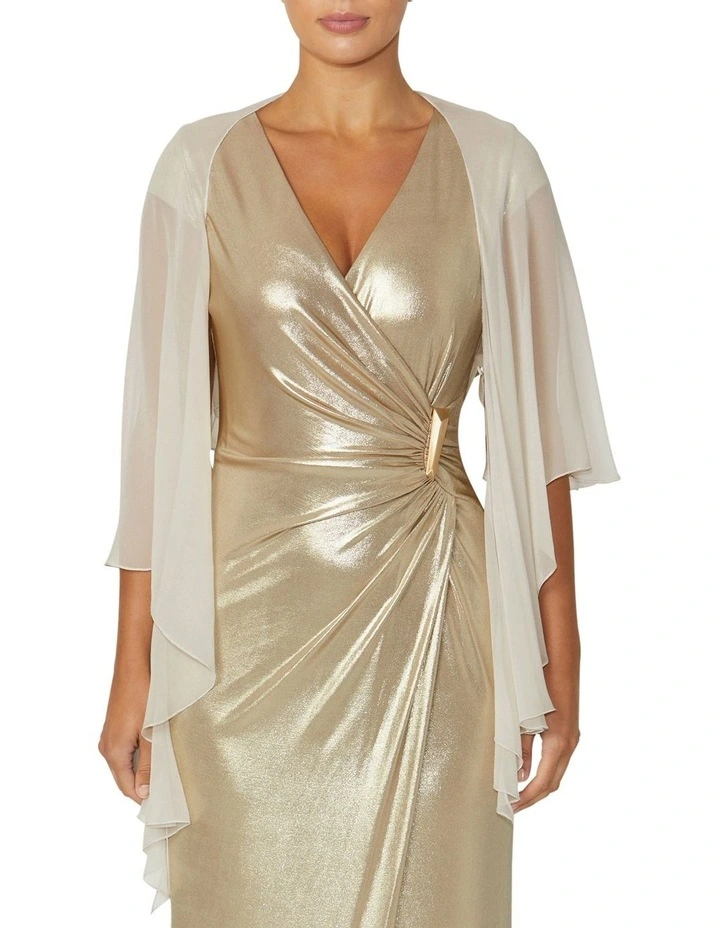 Silk Shrug in Champagne image 1