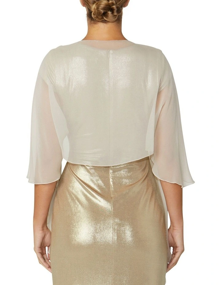 Silk Shrug in Champagne image 2