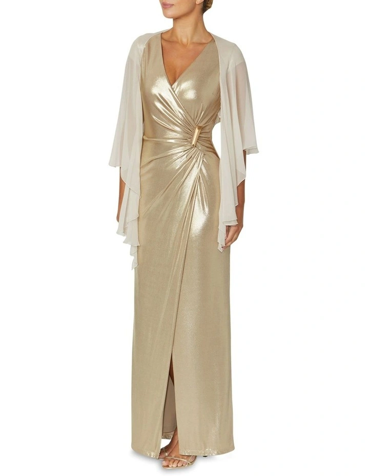 Silk Shrug in Champagne image 4