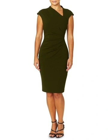 Selene Dress in Dark Olive