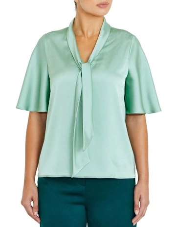 Alannah Spearmint Top in Green